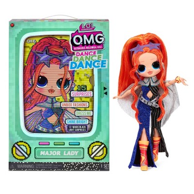 L.O.L. Surprise! OMG Dance Dance Dance Major Lady Fashion Doll with 15 Surprises Including Magic Blacklight Shoes