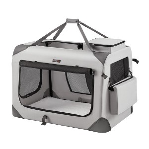 Feandrea 36 Inches Collapsible Soft Dog Crate | Portable Travel Crate for Dogs 50-70 lb | Indoor/Outdoor Use - 1 of 4