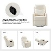 Ofelia Upholstery Wingback Swivel Recliner for Bedroom and Living Room |Artful Living Design - 3 of 4
