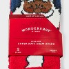 Toddler 2pk Cozy Christmas Santa Socks - Wondershop™ Navy Blue/Red 2T-3T - 3 of 3