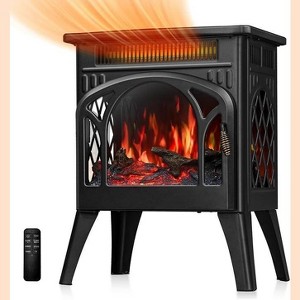 R.W.FLAME 17" Electric Fireplace with Remote, Cathedral Design, Adjustable Flames, Brightness, Heat, and Overheat Protection - 1 of 4