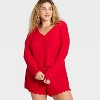 Women's Waffle Long Sleeve Top and Shorts Pajama Set - Wild Fable™ - 3 of 3