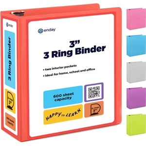 Enday 3-Ring View Binder With 2-Pockets - 1 of 4