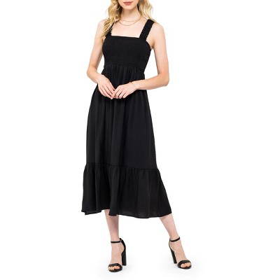 August Sky Women's Smocked Midi Dress