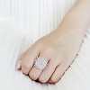 Slickblue Women's Polished Stainless Steel Ring with Clear CZ - Stylish April Birthstone Jewelry - Size 5-10 - 2 of 4