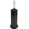 Home Mart Goods Matte Black Toilet Brush Set with Holder - 17" Tall - 2 of 4