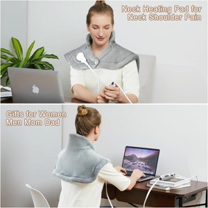 TackView Wireless Heated Comforter for Neck and Shoulders Back, 4 Heat Settings,UL Certified,Machine Washable,19*22in,geay - 1 of 4