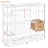 Open-Style Wardrobe with Hanging Rails, Shelves and Drawers, Black - 4 of 4