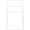 vidaXL Freestanding Towel Rack White 18.9 in.x9.4 in.x31.1 in. Iron - 3 of 4