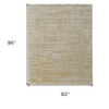 Yellow and Ivory Abstract Hand Woven Area Rug - 3 of 4
