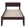 AFI Furnishings Orlando Twin Platform Bed with Open Footboard and Turbo Charger in Espresso - 3 of 4