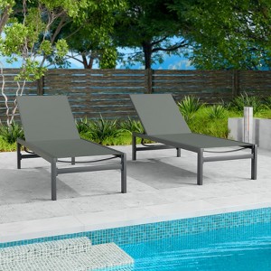 Kozyard Outdoor Chaise Lounge Set, Aluminum Patio Lounger Chairs for Poolside, Beach, and Garden - 1 of 4