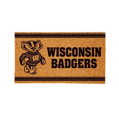 Evergreen University of Wisconsin-Madison Logo Natural Coir 28 x 16 Inches Indoor Outdoor Doormat