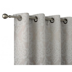 Kate Aurora 2 Pack Delaney Room Darkening Damask Print Grommet Curtain - 1 of 4