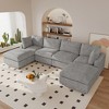 U Shaped Sectional Couch 134 Inch 4-Seater Modern Modular Sofa with 2 Ottoman,Chenille Deep Seat Couches for Living Room, Bedroom and Apartment - 2 of 4