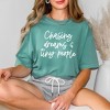 Simply Sage Market Women's Chasing Dreams and Tiny People Short Sleeve Garment Dyed Tee - 2 of 3