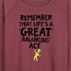 Women's - Dr. Seuss - Life Great Balancing Act Lightweight French Terry Wide Neck Long Sleeve Shirt - 2 of 4