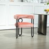 LOVMOR House Hold Contemporary Designed Chenille Fabric Upholstered Accent/Dining Chair/Kitchen Armchair for Living Room set of 2 - 2 of 4