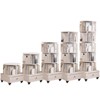 Okak Modern 360 Rotating Bookshelf with 5-Tier, Floor Standing Bookshelf with Wheels, Narrow Storage Shelves for Bedroom, Living Room, White - 4 of 4