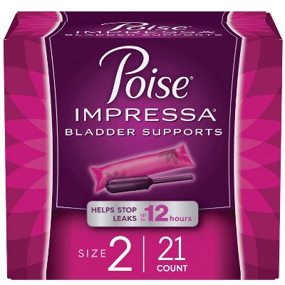 Poise Impressa Incontinence Bladder Control Support For Women - 21ct :  Target