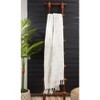 Saro Lifestyle Saro Lifestyle Crosshatch Design Throw Blanket, Ivory, 50"x60" - 4 of 4