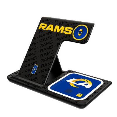 Keyscaper Los Angeles Rams Monocolor Tilt 15-Watt 3 in 1 Charging Station
