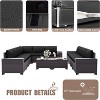 ALAULM 12 Pieces Patio Furniture Set, Rattan Wicker Outdoor Conversation Sets, Outdoor Furniture Sofa Set - 2 of 4