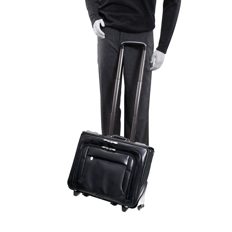 McKlein Sheridan  Leather Patented Detachable - Wheeled Catalog Briefcase (Black), 6 of 11