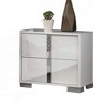 Royal Hampton Nightstand, Glossy White Wood with UV Finish, 2 Drawers, 24 Inch - 2 of 4