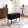 GlasFlength Ottomans and Benches Modern Storage Bench with Elegant Design for Bedroom Entryway Living Room, Black, 43.3"*17.7"*18.9" - 2 of 4