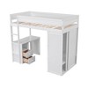 Whisen Wood Twin Size Loft Bed with Wardrobes and 2-Drawer Desk with Cabinet - 4 of 4