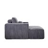 62.5-Inch Corduroy Sofa Lounger with Detachable Footrest - Ready to Use, Plush Sleeper Chair for Indoor Living & Bedroom - 4 of 4