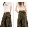 Clotth Women's Leopard Print Wide-Leg Pants - High Waist Loose Fit Casual Palazzo Pants with Slant Pockets, Fashionable Comfortable Bottoms - 4 of 4