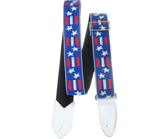 Jodi Head Verna Junebug Denim Slider Guitar Strap Red, White, and Blue