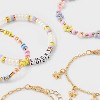 Girls' 5pk Daisies Bracelet - art class™: Beaded, Chain, Stretch, Lobster Claw Clasp, 6.5" Length - 3 of 3