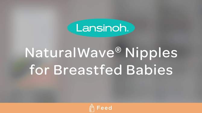 Lansinoh NaturalWAVE Silicone Anti-Colic Baby Bottle Nipples - 2pk, 2 of 12, play video