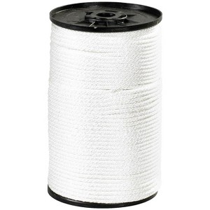 Box Partners Solid Braided Nylon Rope 1/4" 1 150 lb White 500'/Case TWR119 - 1 of 1