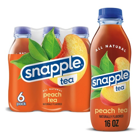 Snapple Tea, Peach Tea & Lemonade 6 ea, Soft Drinks