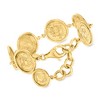 Ross-Simons Italian 18kt Gold Over Sterling Replica Coin Bracelet Size 7 - 3 of 4