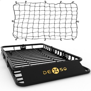 Universal Roof Rack Basket, Heavy Duty Cargo Carrier for SUV, Truck, Vehicles, All-Terrain Rooftop Luggage Rack for Camping,Road Trips,Outdoor Travel - 1 of 4