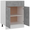 vidaXL Drawer Bottom Cabinet Concrete Gray 23.6 in.x18.1 in.x32.1 in. Engineered Wood - image 3 of 4