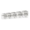 Bennington Collection 5-Bulb Glass Bath Fixture - Dimmable, Damp Rated, 36.25" Wide - 3 of 4