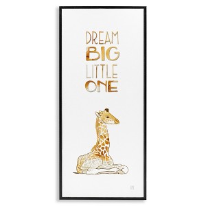 Stupell Industries Dream Big Little One Giraffe Black Framed Giclee Art - 1 of 4