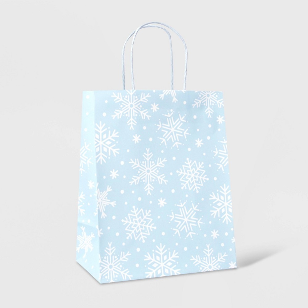 Medium Bag with Snowflakes - Spritz