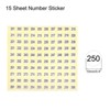 Unique Bargains Office Home Warehouse Self-Adhesive Number Stickers 15 Sheet - 2 of 4