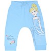 Disney Princess Belle Aurora Cinderella Baby Girls 3 Pack Pants Newborn to Infant - 2 of 4