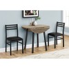 Monarch Specialties Dining Table Set 3Pcs Set Small 35Inch Drop Leaf Kitchen Metal Laminate Brown Black Contemporary Modern - 2 of 4