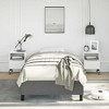 vidaXL Twin Bed Frame, Fabric Upholstered Platform Bed Frame, Dark Gray, No Mattress - 3 of 4