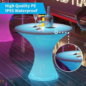 Mjkone 23" H Rechargable Bar Table Indoor for Cocktail Pub - 1 of 4