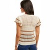 Women's Crochet Ruffle Sweater - Hem & Thread - 3 of 4